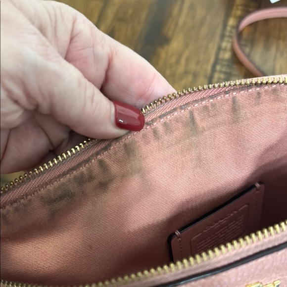 Coach Pink Leather Handbag Kelsey top handle and crossbody rose color VTG - Picture 15 of 17